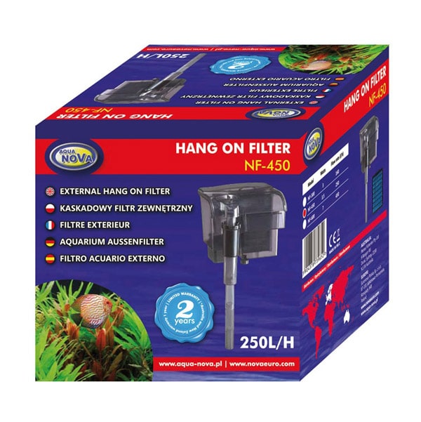 Aqua Nova NF-450 – Filtre cascade pour aquarium jusqu’à 80L