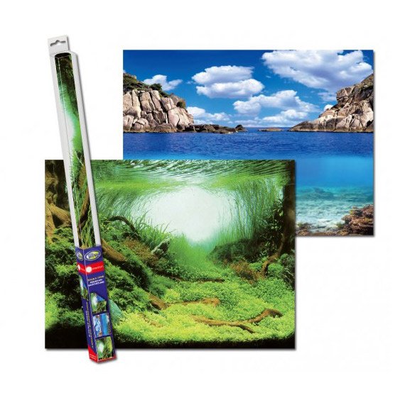 Aqua Nova Poster de fond Plante/Océan 100×50 cm
