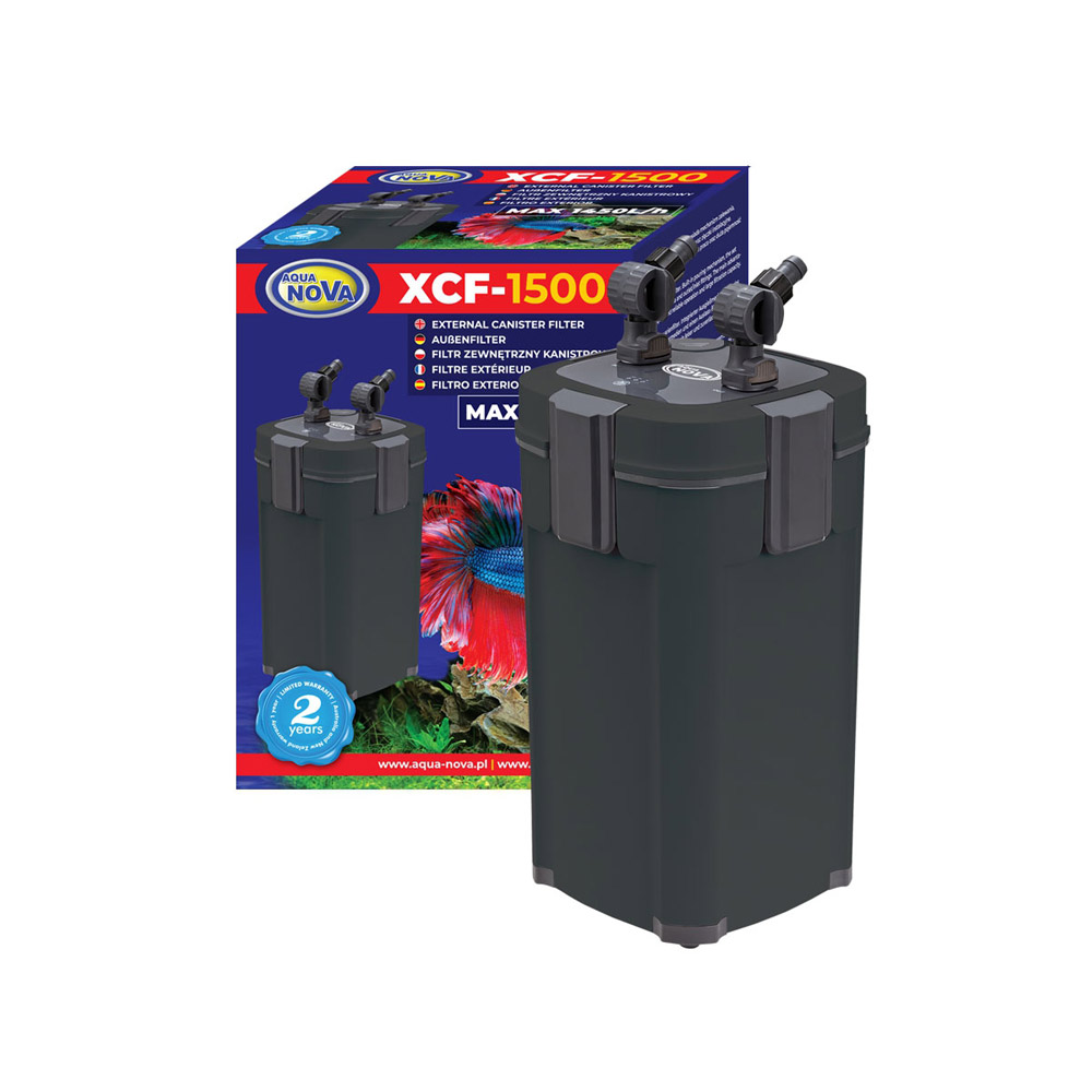 Aqua Nova XCF-1500 – Filtre externe pour aquarium jusqu’à 300L