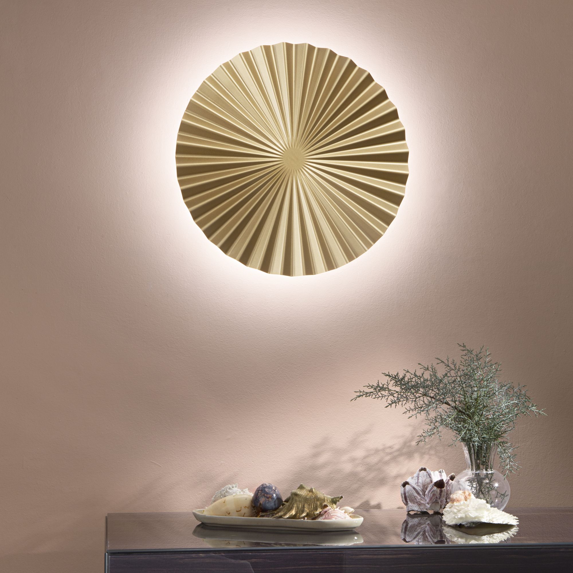Anadara applique dorée en métal 20W CCT 50 cm – Image 3