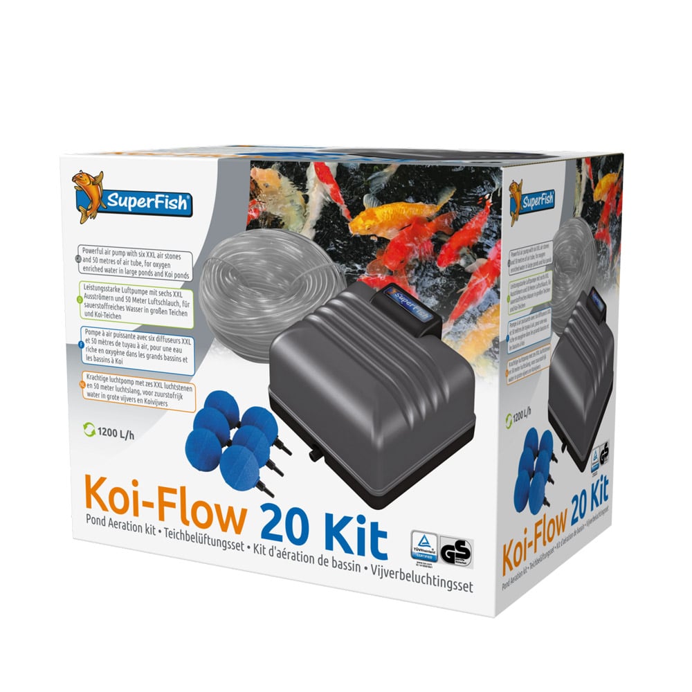 SuperFish Koi-Flow 20 – Pompe à air complète – 1200L/H