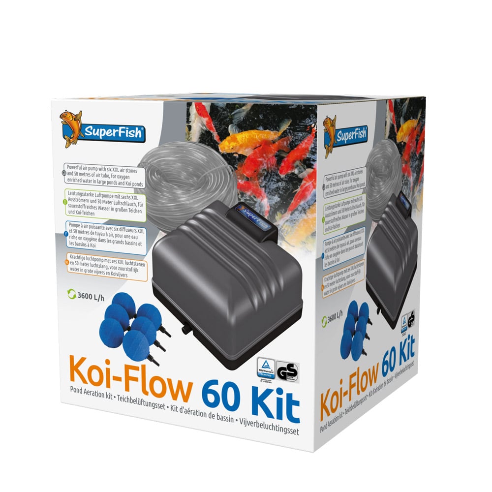 SuperFish Koi-Flow 60 – Pompe à air complète – 3600L/H
