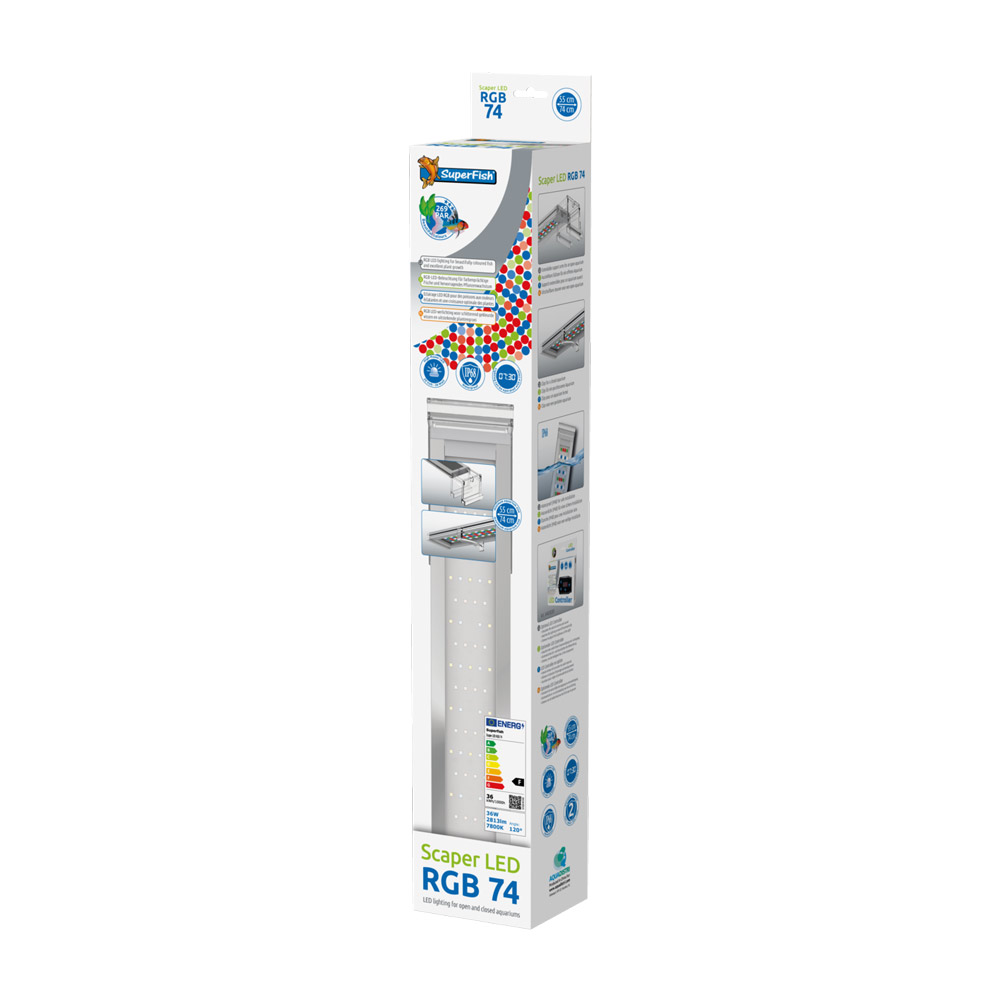 SuperFish Scaper Led RGB 74 – rampe led de 55 à 74cm
