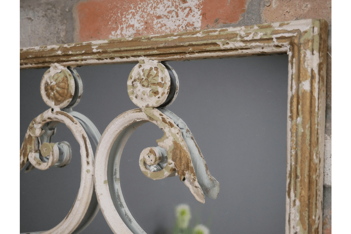 Miroir Mural En Métal Finition Brocante – Image 2