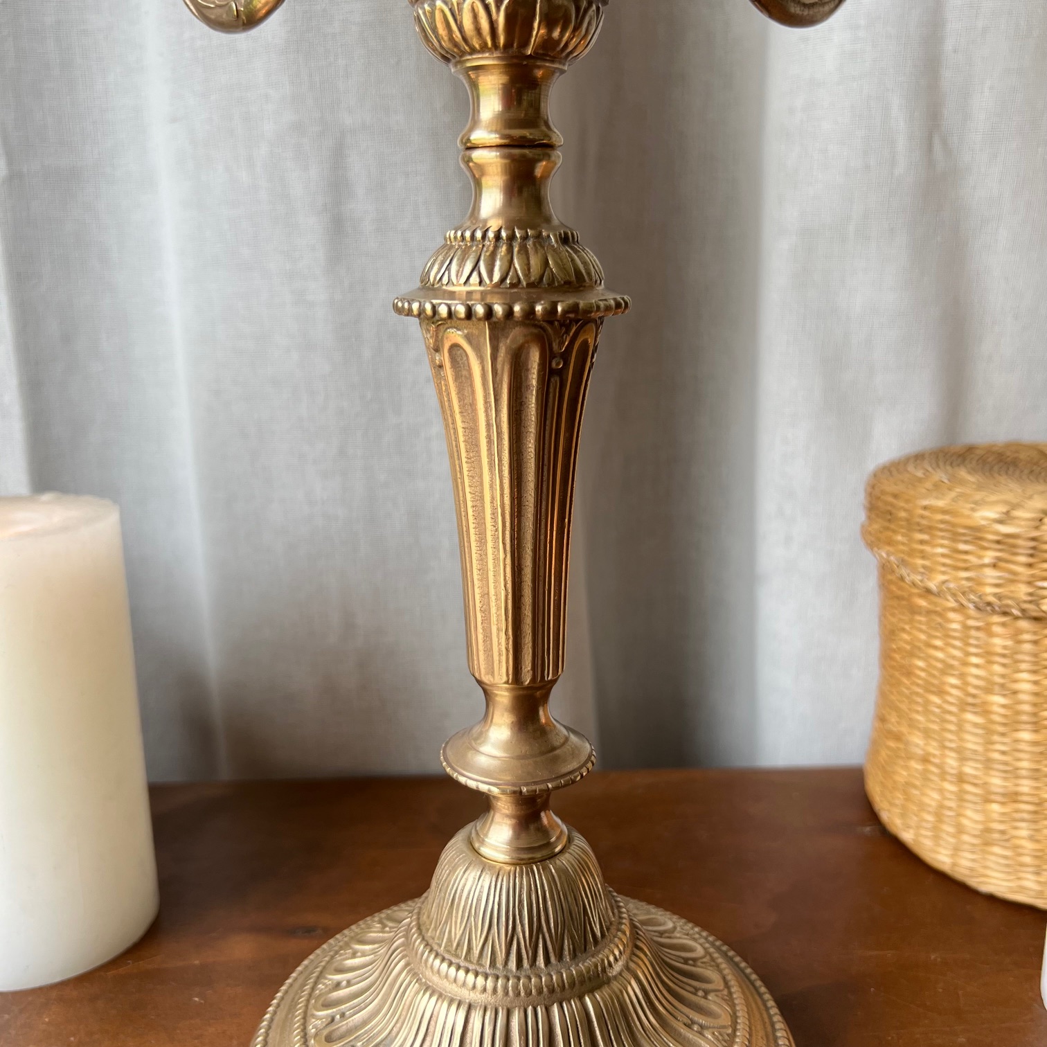 Grand chandelier en laiton 5 feux – Image 9