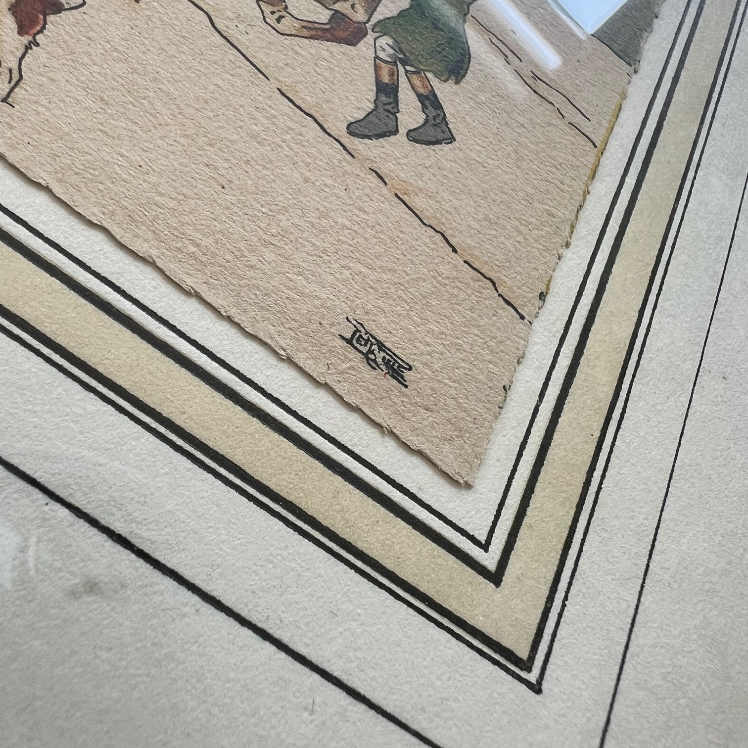 Lithographie Etienne Le Rallic « Charrette anglaise sous la neige » – Image 9