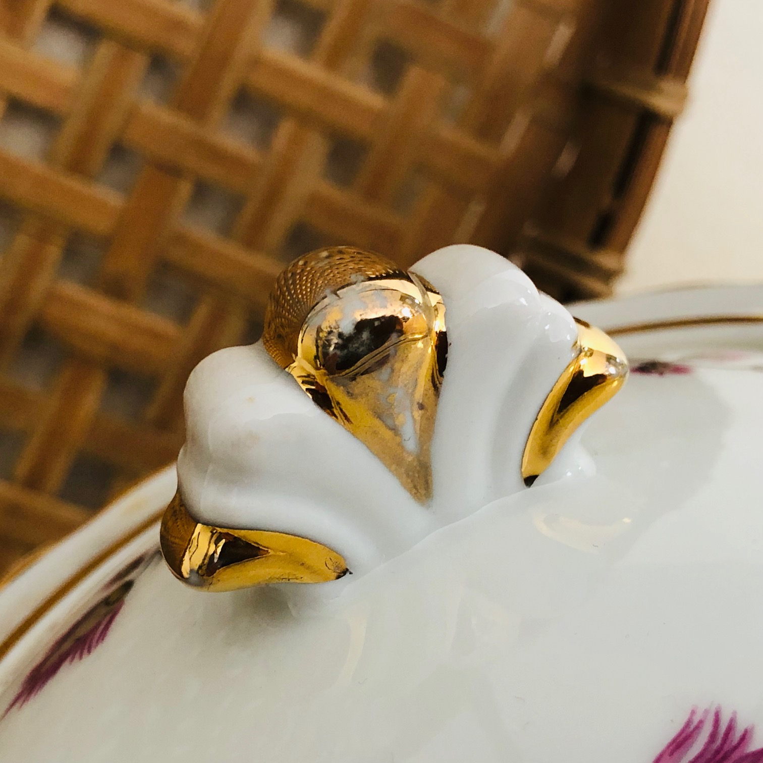 Sucrier ancien en porcelaine Berry Limoges – Image 2