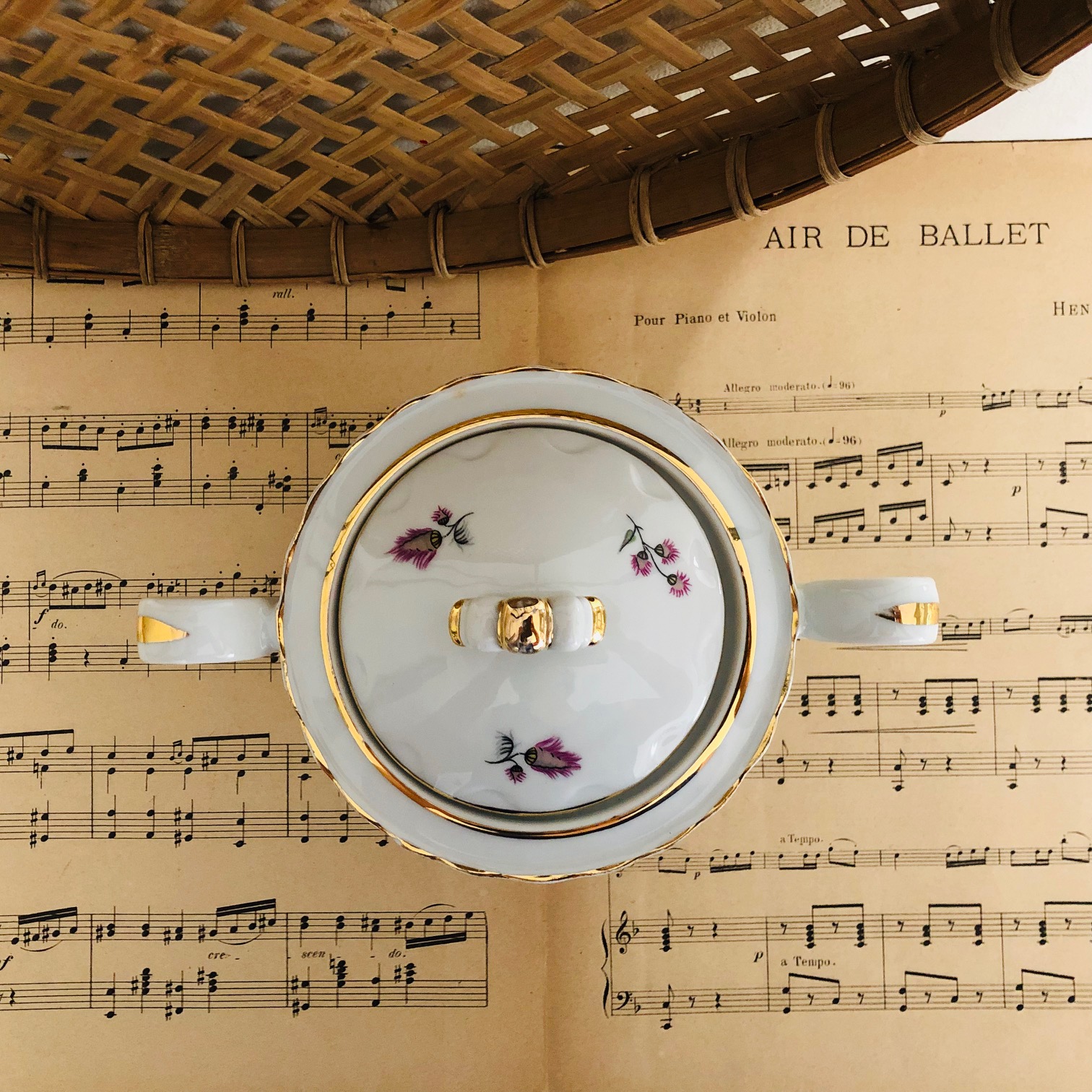 Sucrier ancien en porcelaine Berry Limoges – Image 5