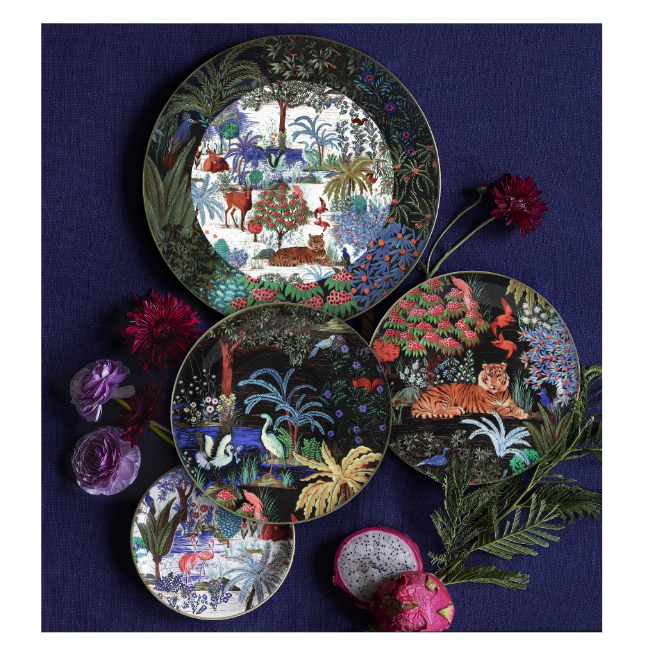 Coffret de 4 assiettes canapés Jardin du Palais – Image 7