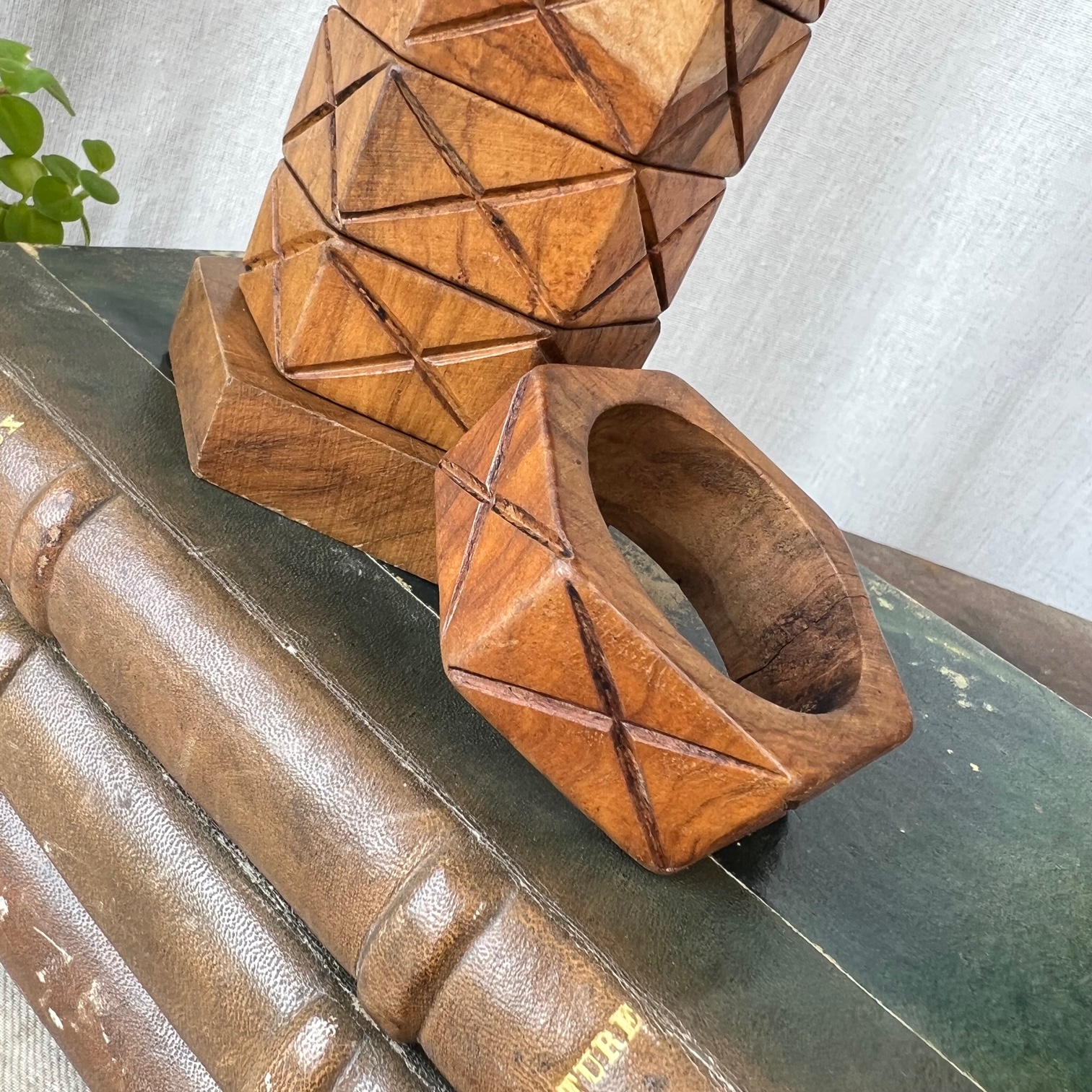 5 ronds de serviette en bois – Image 2