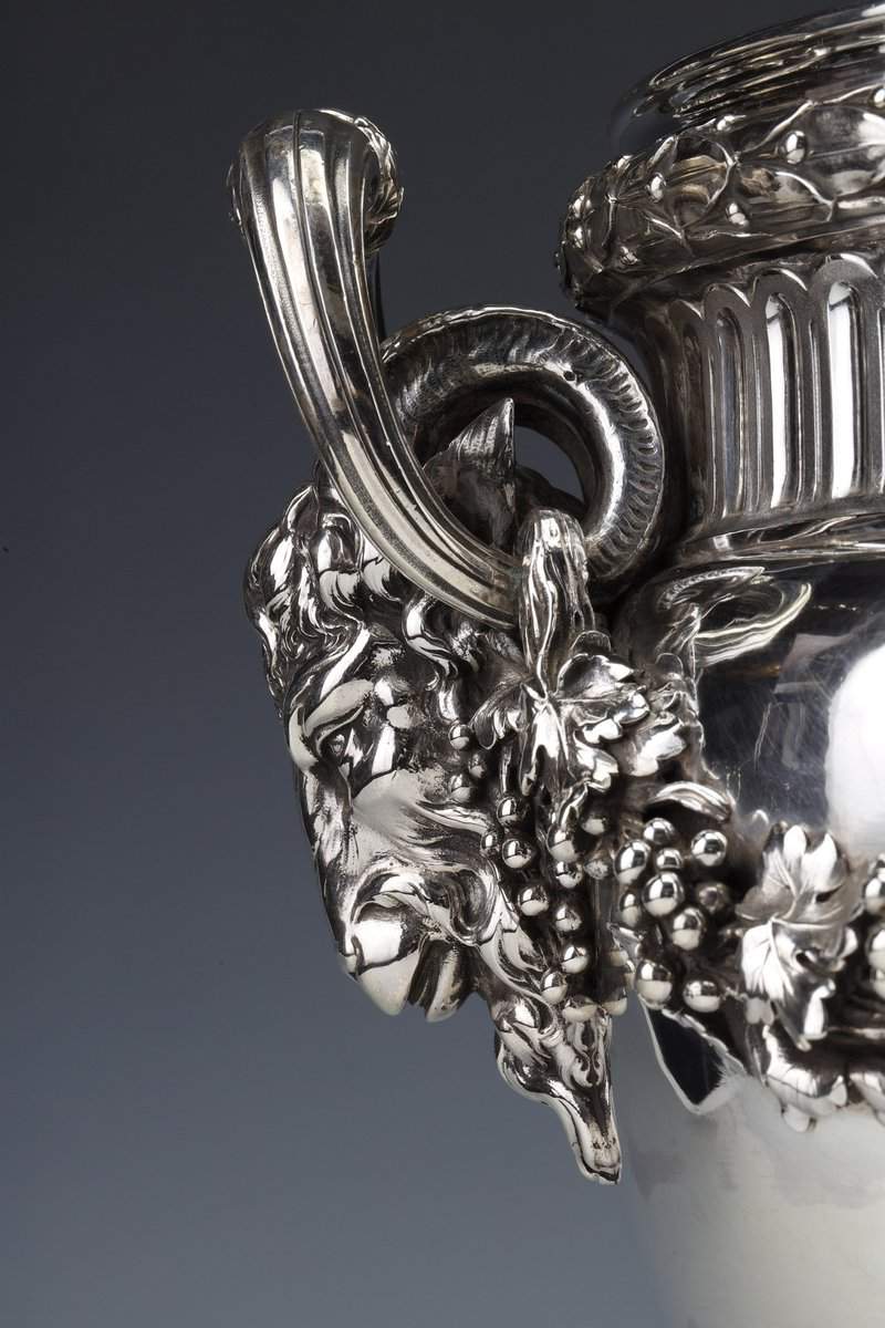 BOIN TABURET – PAIRE DE RAFRAICHISSOIRS ARGENT MASSIF LOUIS XVI – XIXE – Image 8