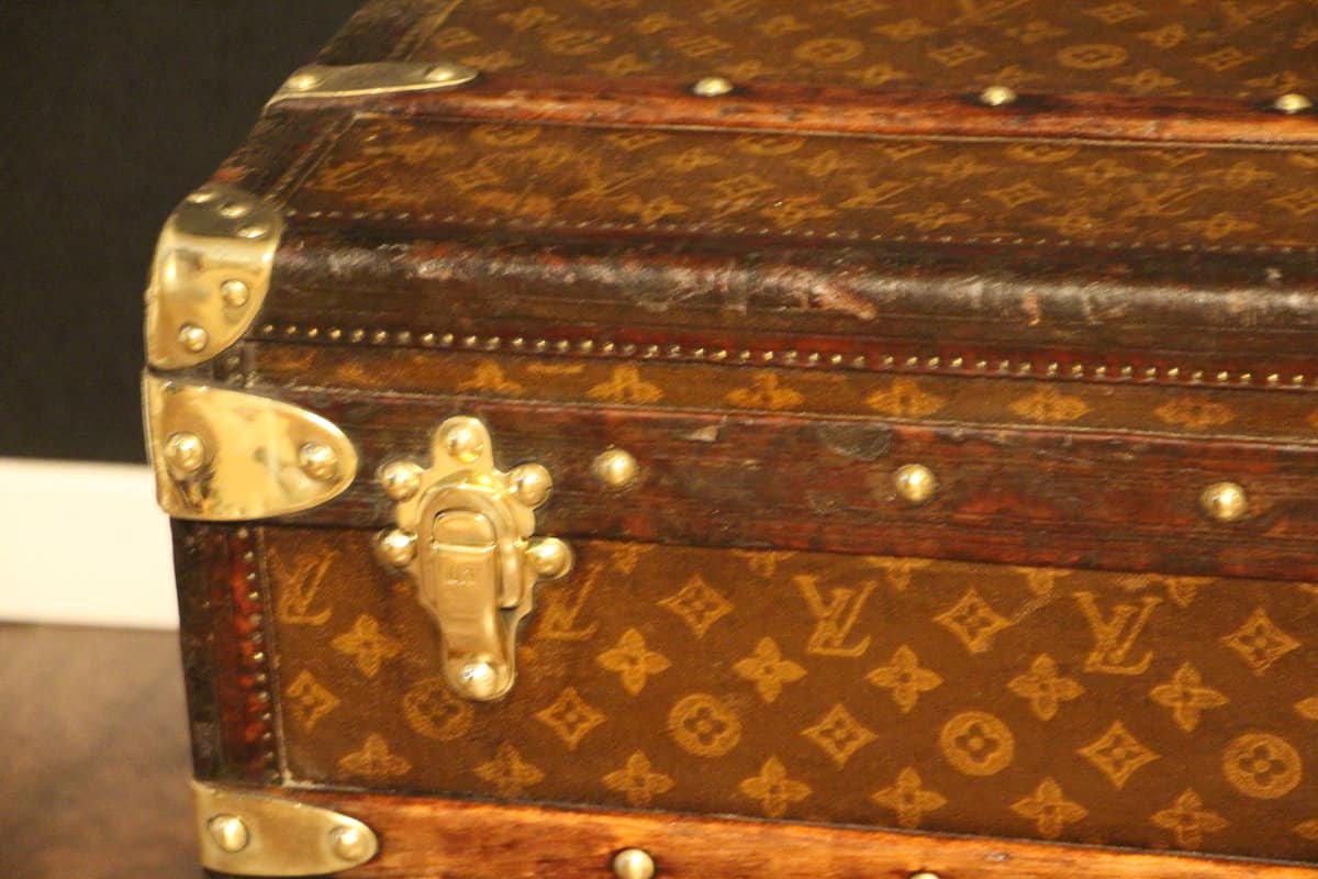 Malle Louis Vuitton cabine ancienne monogrammée 90 cm – Image 5
