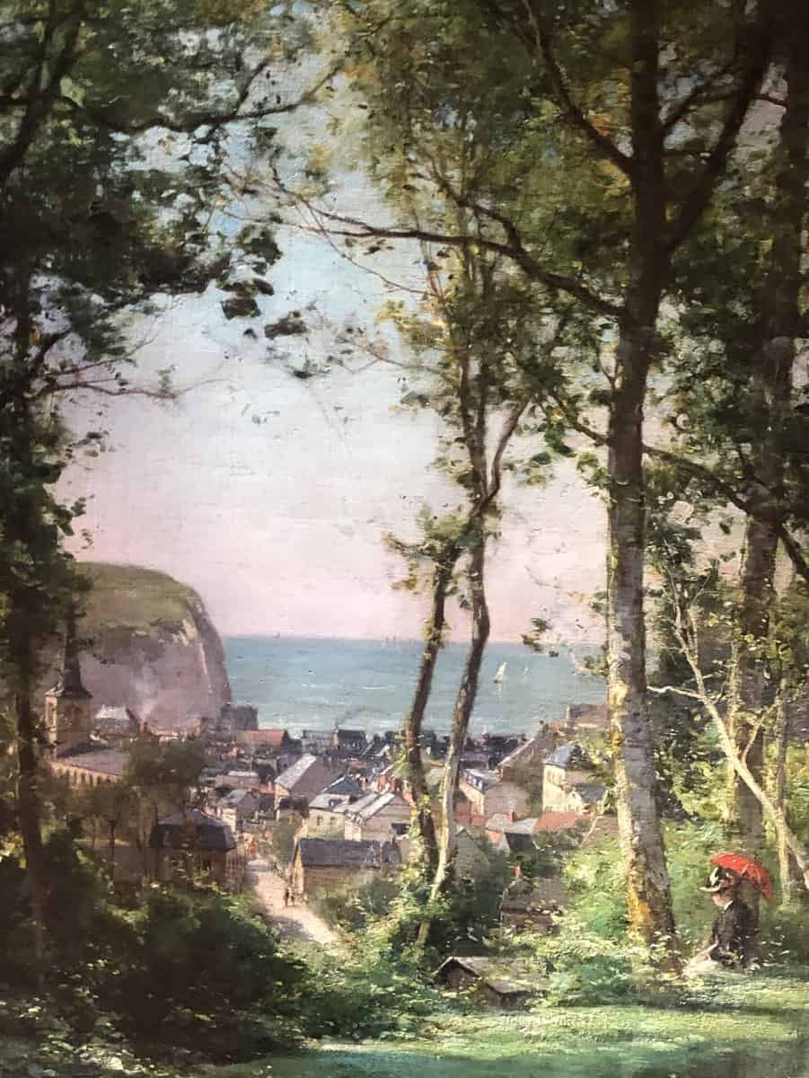Berthelon Eugène Vue Sur Etretat En 1897 Huile Signée Datée 1897 – Image 4