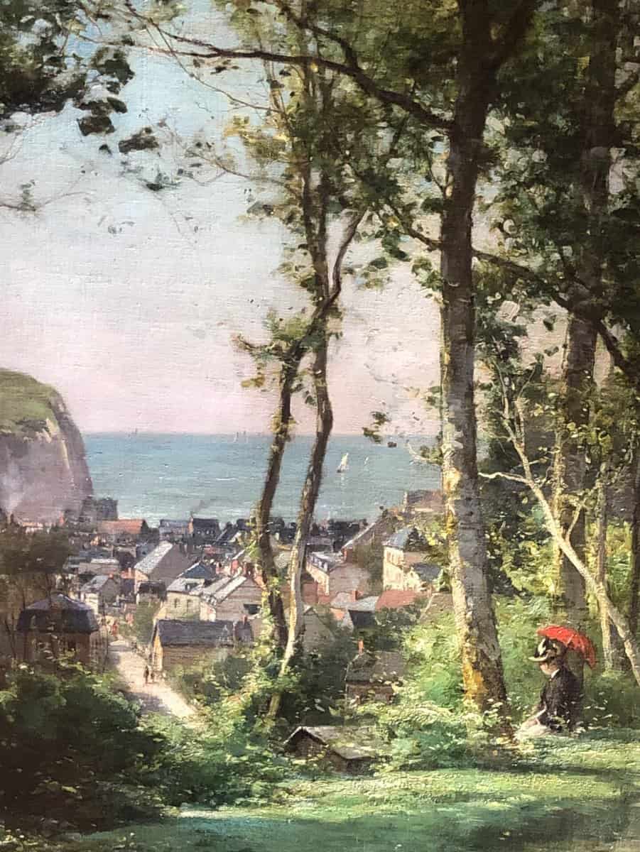 Berthelon Eugène Vue Sur Etretat En 1897 Huile Signée Datée 1897 – Image 3