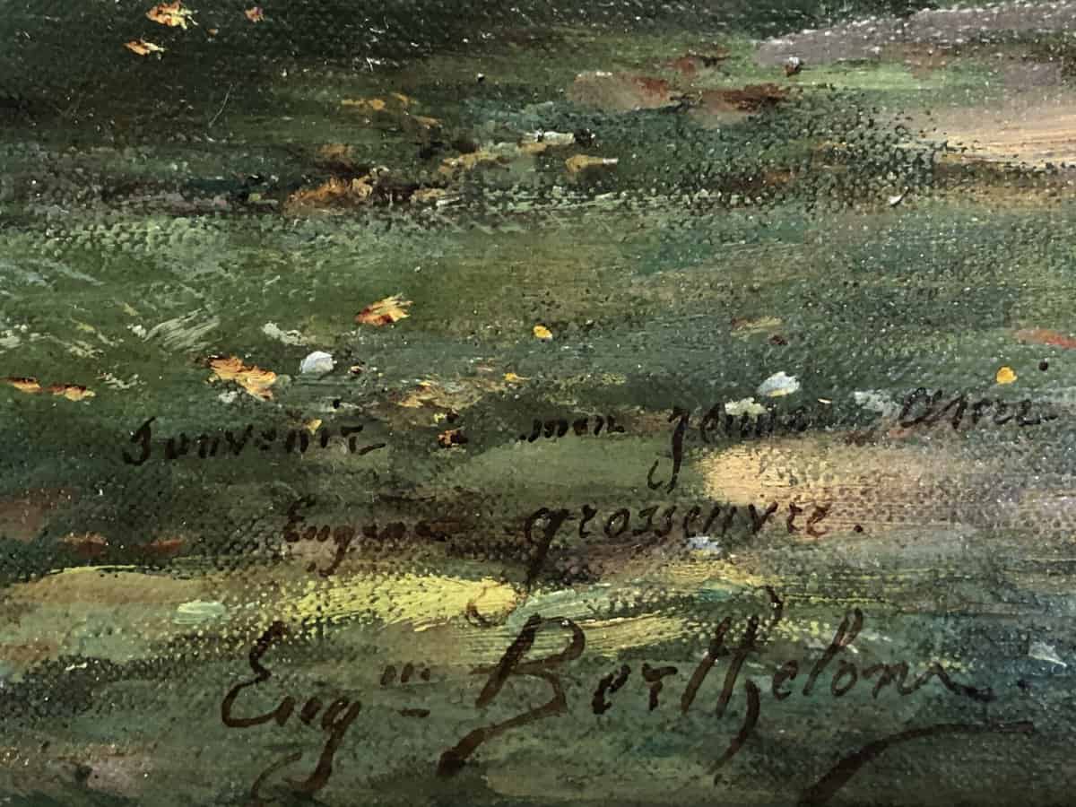 Berthelon Eugène Vue Sur Etretat En 1897 Huile Signée Datée 1897 – Image 2