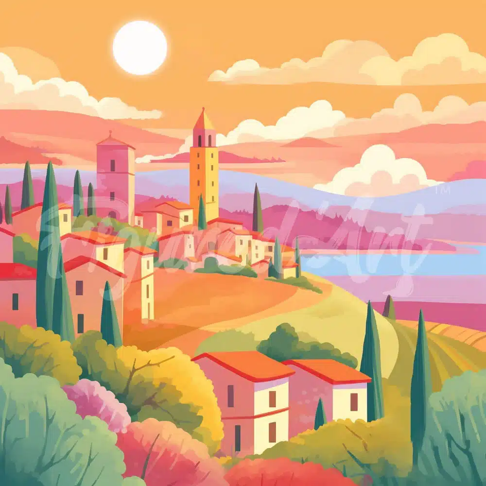 Broderie Diamant Printemps en Toscane – Image 2