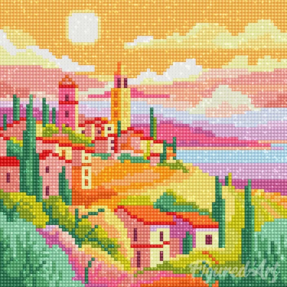 Broderie Diamant Printemps en Toscane – Image 3