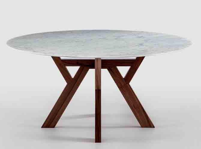 Trigono / Table ronde Ø 130 cm marbre