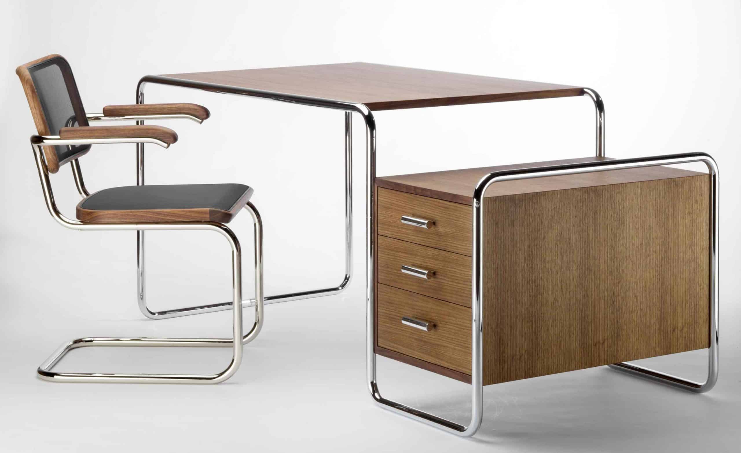 S 285/1 Thonet / Bureau Marcel Breuer L164 cm 1 caisson noyer