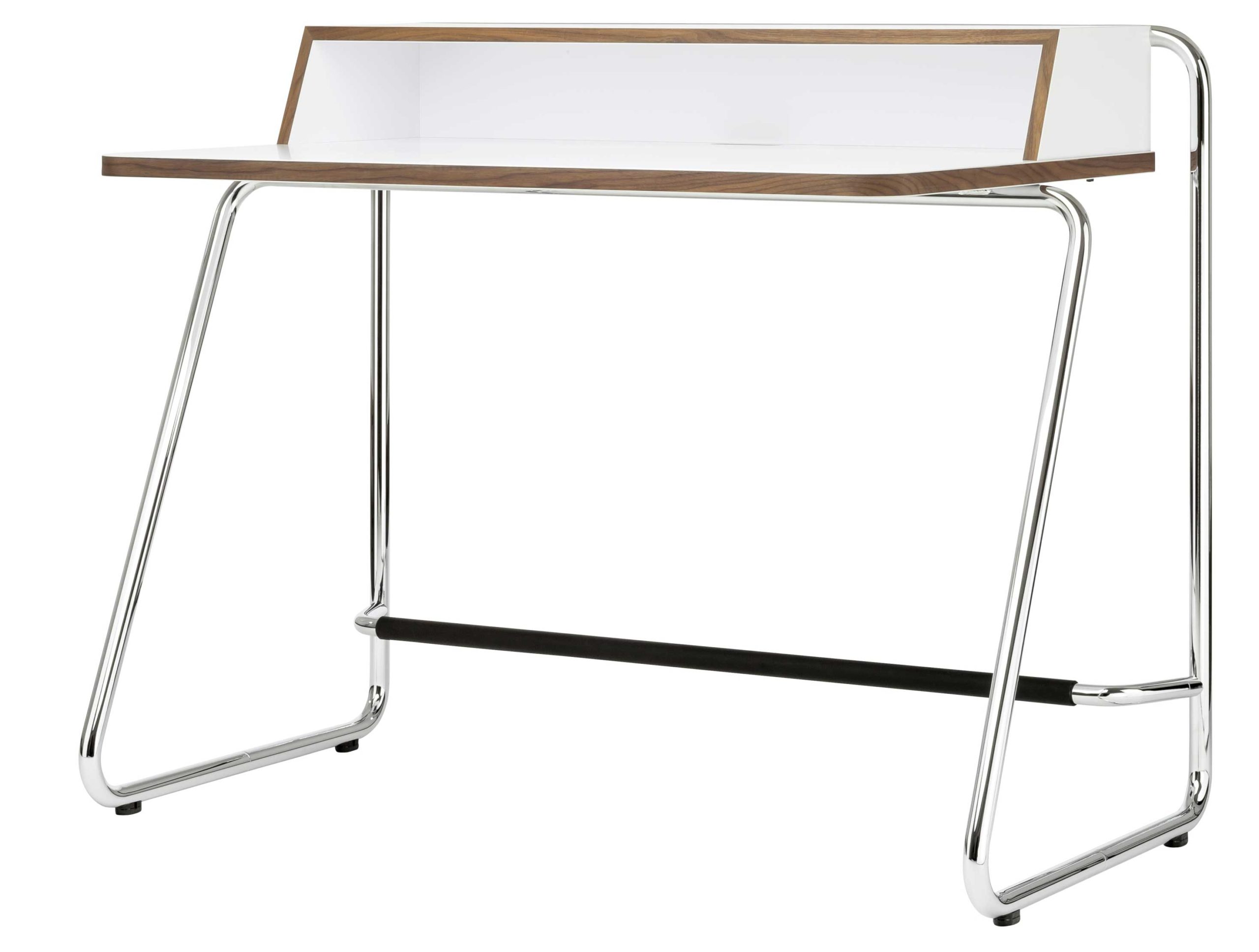 S 1200 / Secrétaire L110 cm Thonet Plateau Blanc chants Noyer