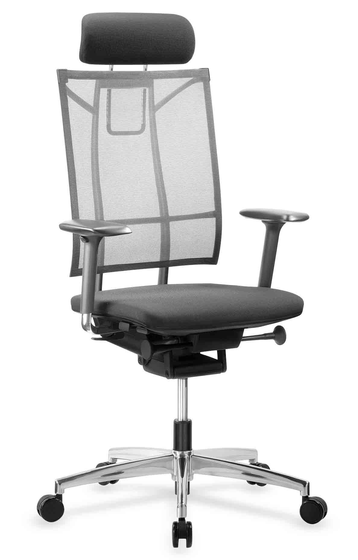 Sail GT8 / Fauteuil de direction résille avec accoudoirs Gris