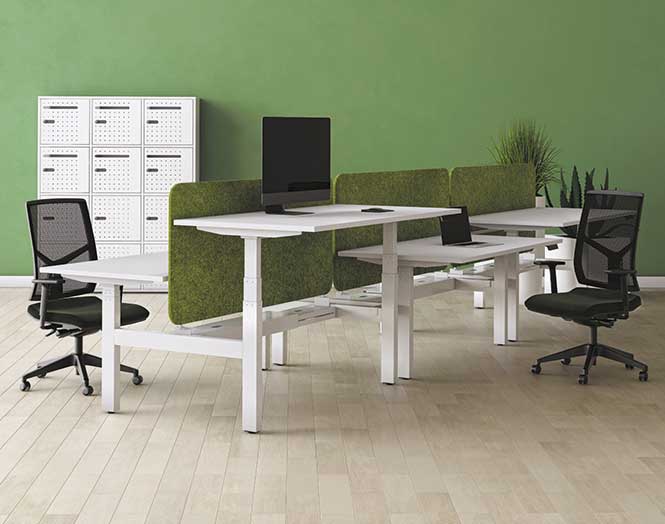 Axel / Bureau double réglable en hauteur