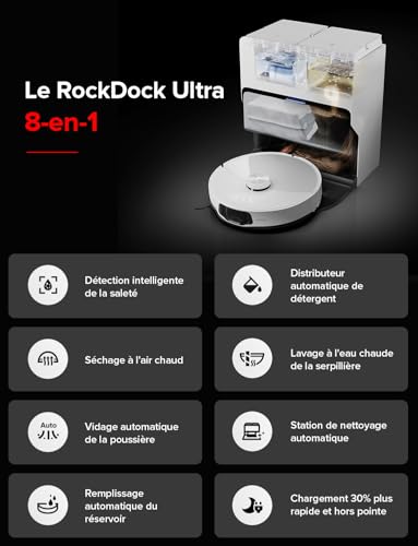 Roborock S8 MaxV Ultra Aspirateur Robot avec 8-en-1 Station, Robot Aspirateur Laveur – Image 6