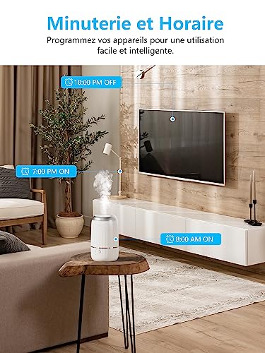 Prise Connectée WiFi, Prise Alexa Programmable, Compatible avec Alexa/Google Home lot de 4 – EIGHTREE – Image 6