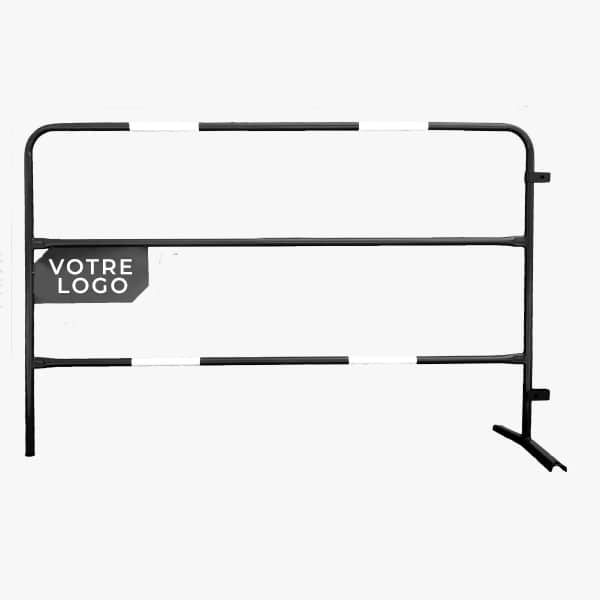 Barrière de chantier TP – Personnalisable avec ou sans plaque et choix de couleur