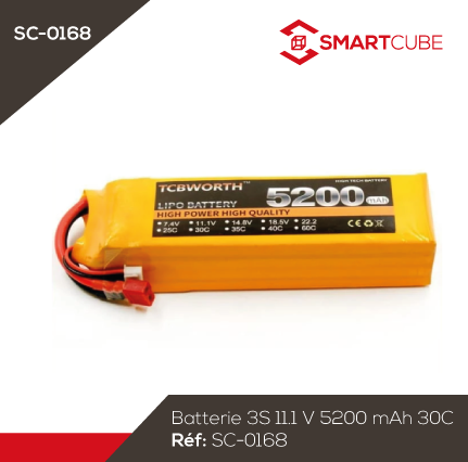 Batterie 3S 11.1 V 5200 mAh 30C-35C XT60 – Image 2