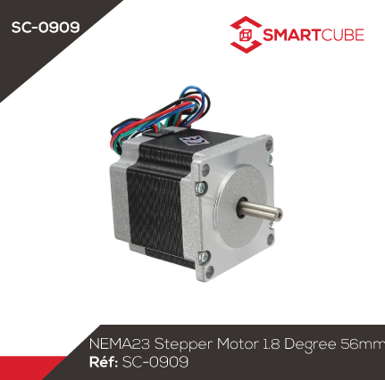NEMA23 Stepper Motor 1.8 Degree 56mm 12.6kg/cm with Round Shaft