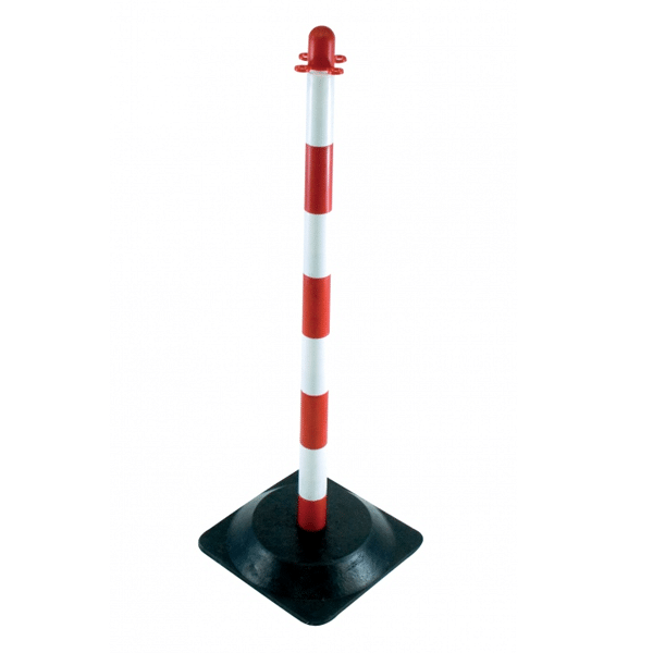 Poteaux incassable pour chaine rouge et blanche avec double accrochage – Image 2