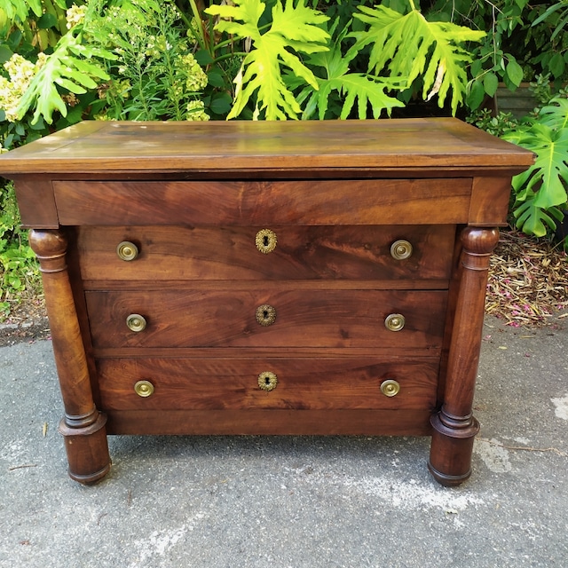 Commode Empire en Noyer Epoque XIXème