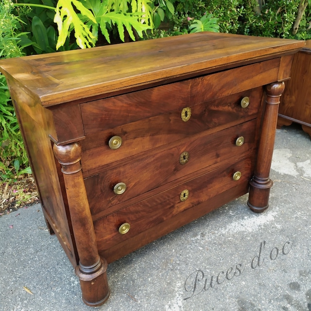 Commode Empire en Noyer Epoque XIXème – Image 4