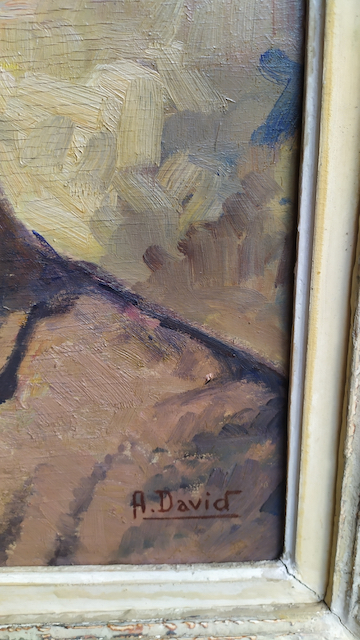 Tableau HST Portrait Masculin signé A.David – Image 4