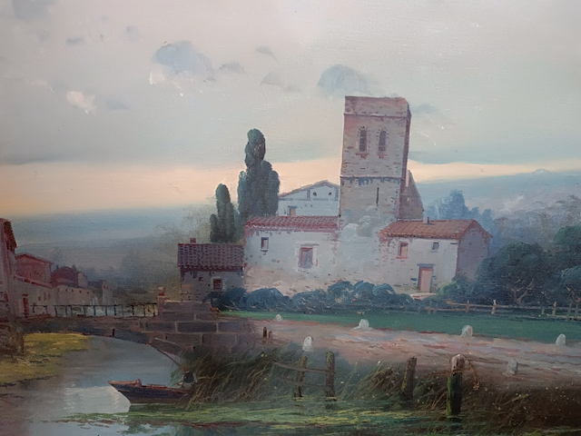 Tableau Fernando Blasco Hueso » Paysage » Huile sur Toile Peintre Barcelonais Epoque XXème – Image 3