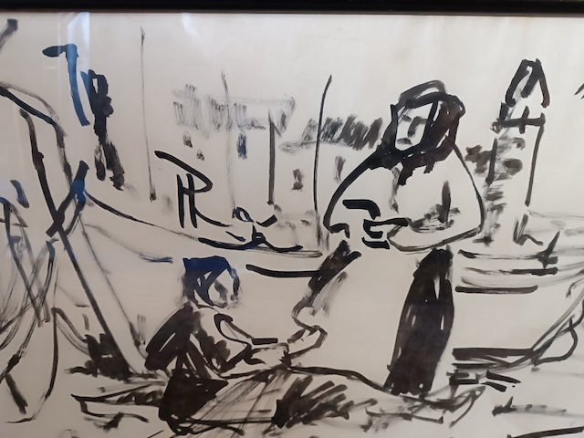 Tableau Joan Felip Vila « Collioure » encre sur papier Epoque XXème – Image 4