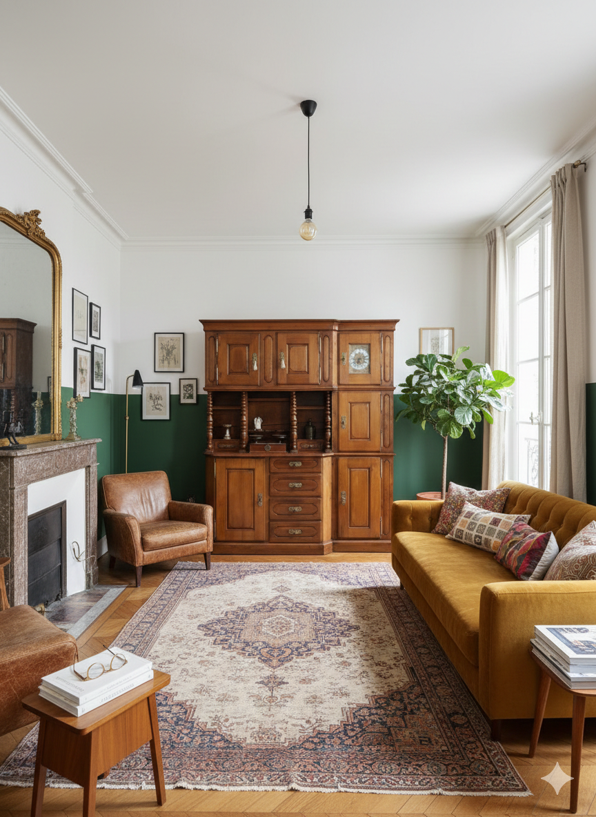 Buffet Alsacien Olmer en Merisier Epoque XIXème avec Horloge intégrée – Image 9