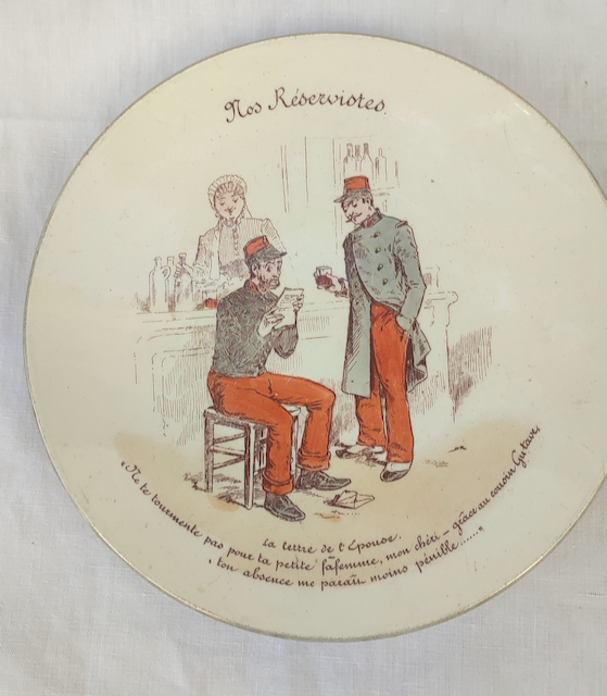 Assiettes « les Réservistes » Faïence début XXème – Image 2