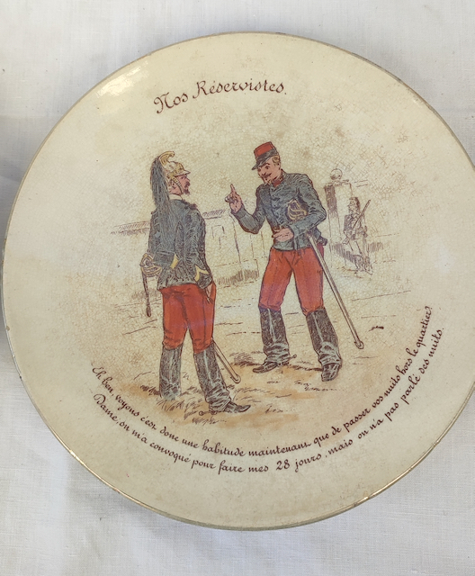 Assiettes « les Réservistes » Faïence début XXème – Image 6