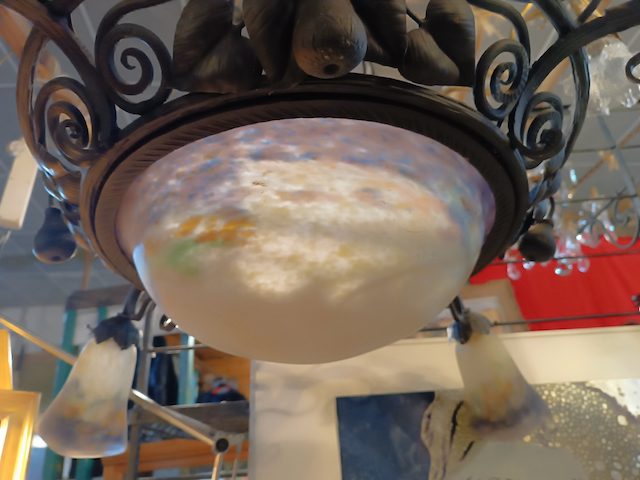 Lustre Art Déco Muller Frères 1930 – Image 4