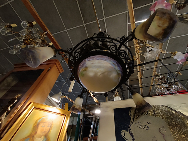 Lustre Art Déco Muller Frères 1930 – Image 7