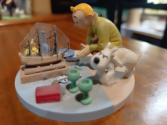 Figurines Tintin pvc sur socle Editions Hergé-Moulinsart